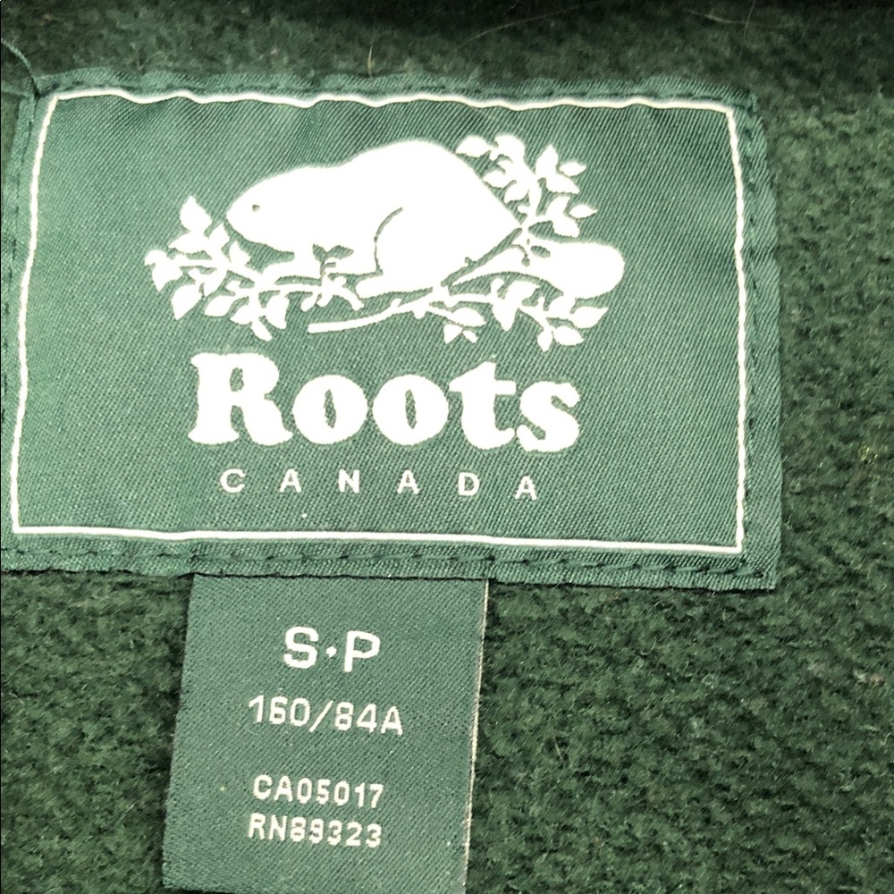 🦫 Roots Forest Green Sweatshirt Hoodie – Size Small – Beaver Logo - Picture 2 of 12